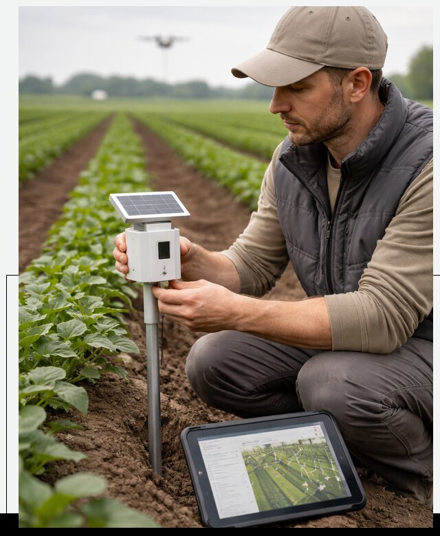 IoT мониторинг сельскохозяйственных полей и контроля в Щербинке
